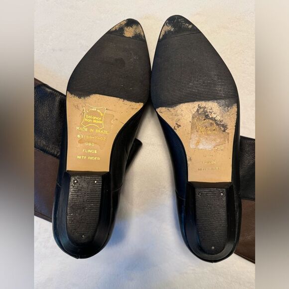 Genuine Leather Over The Knee Women’s Black And Brown Boots Size 8 Handmade - Picture 10 of 15